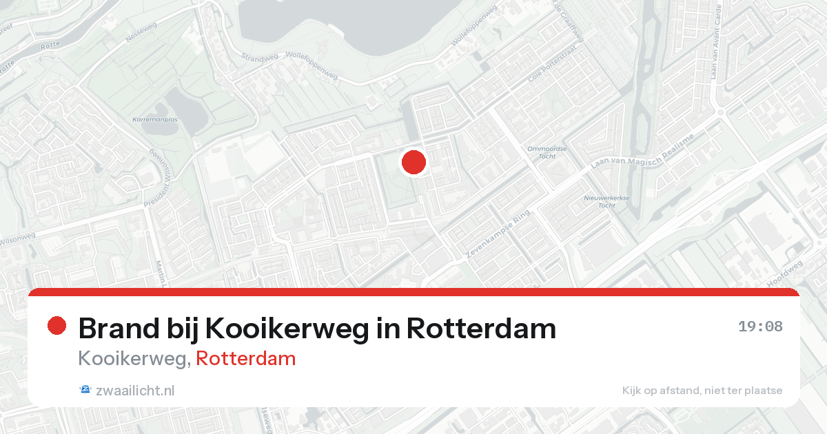 Brand bij Kooikerweg in Rotterdam — 25 aug 2026