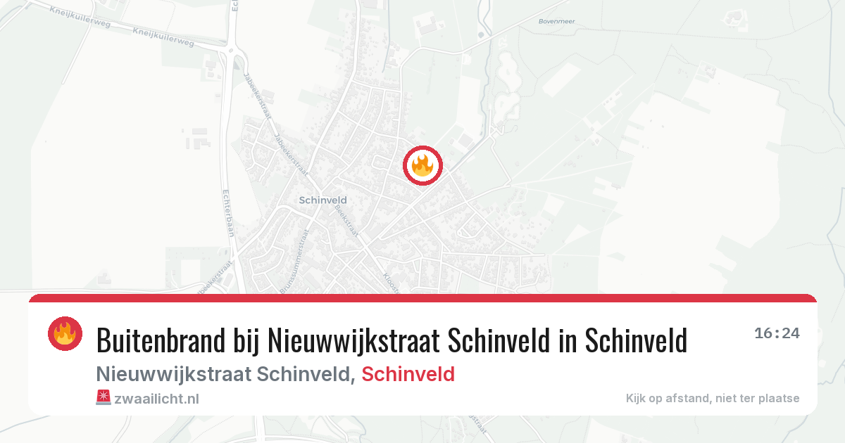 Buitenbrand bij Nieuwwijkstraat Schinveld in Schinveld — 9 apr 2026