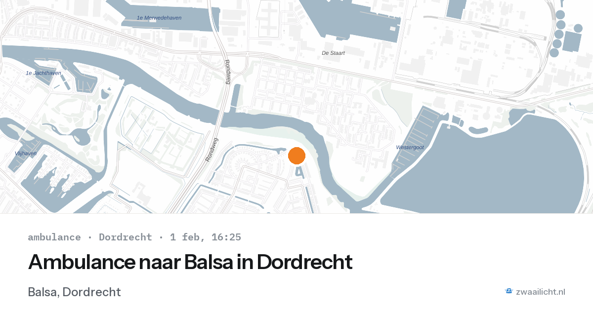 Ambulance naar Balsa in Dordrecht — 1 feb 2026