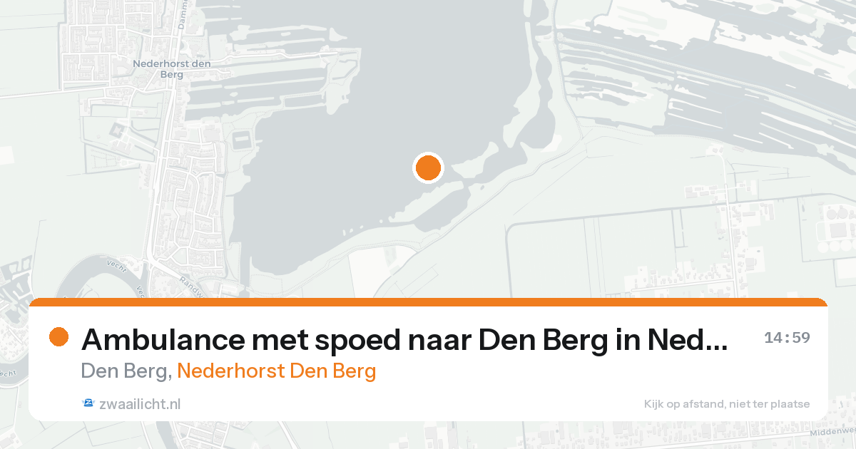 Ambulance met spoed naar Den Berg in Nederhorst Den Berg — 20 aug 2026