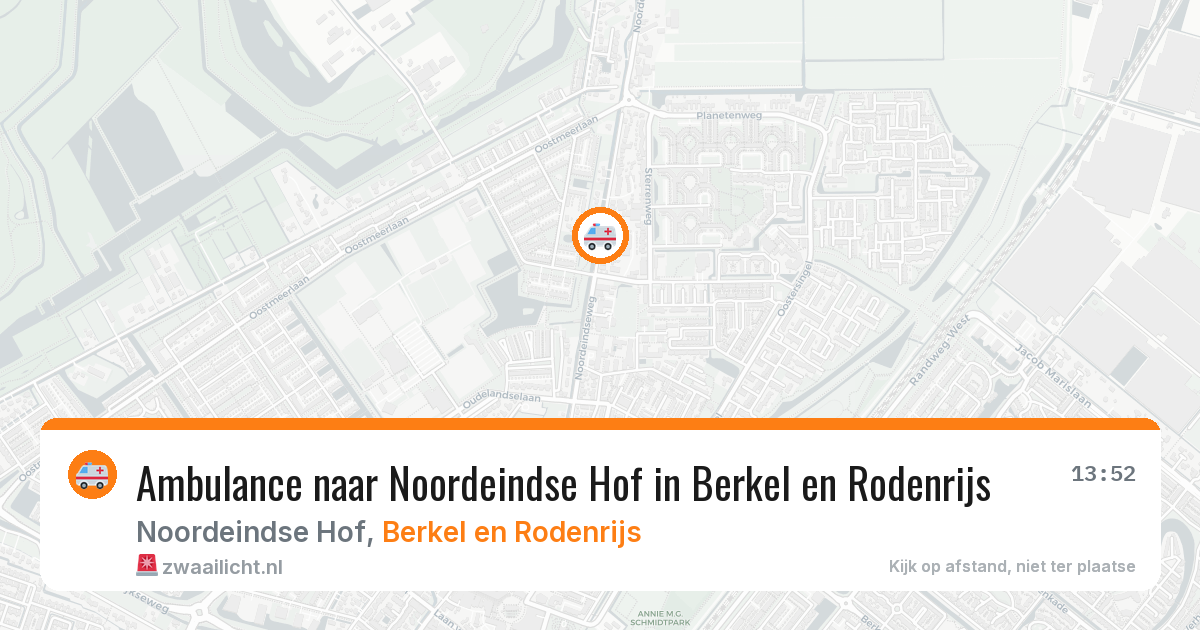 Ambulance naar Noordeindse Hof in Berkel en Rodenrijs — 18 mei 2026