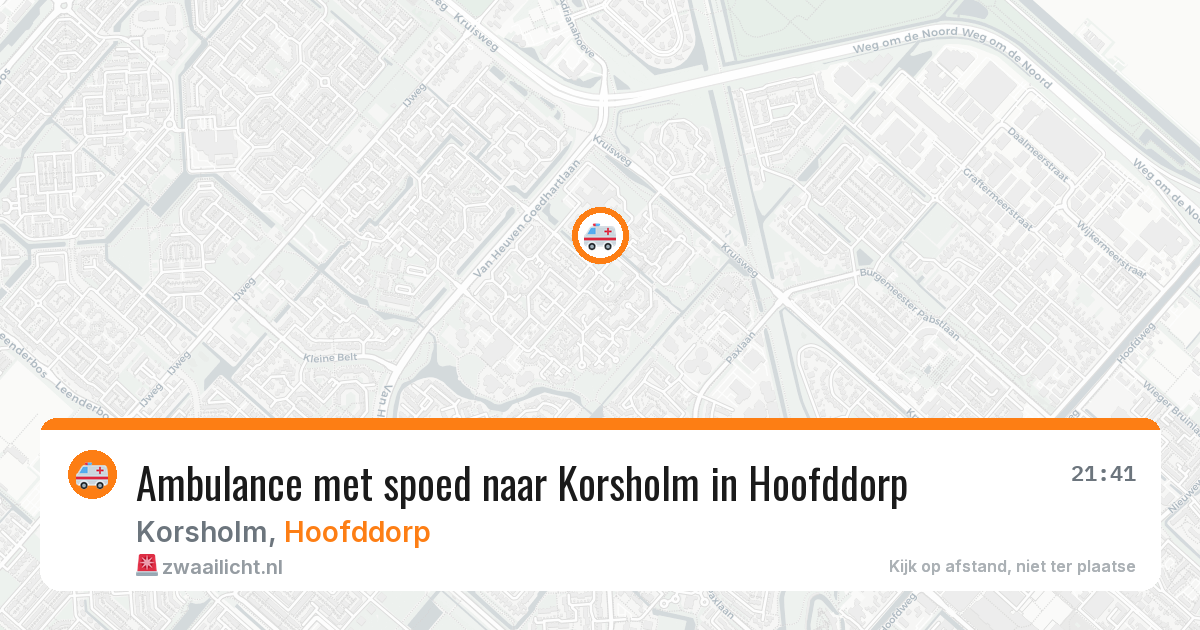 Ambulance met spoed naar Korsholm in Hoofddorp — 26 apr 2026