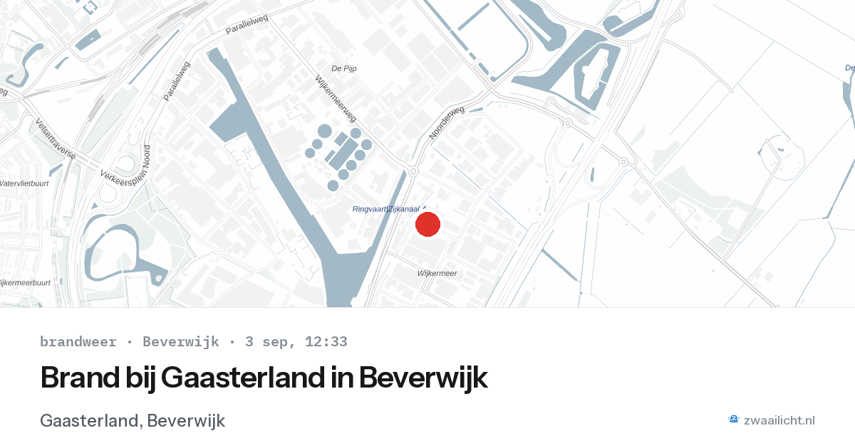Brand bij Gaasterland in Beverwijk — 3 sep 2026
