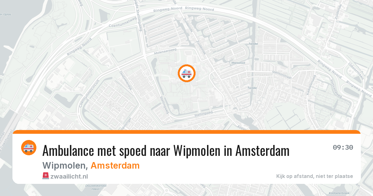 Ambulance met spoed naar Wipmolen in Amsterdam — 23 mei 2026