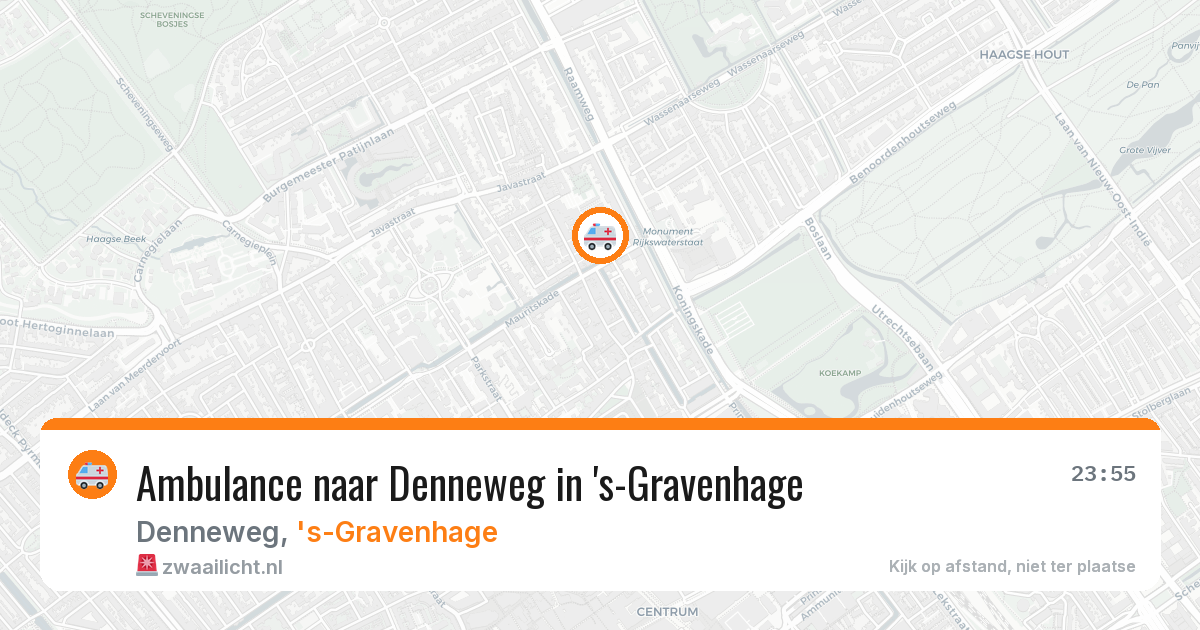 Ambulance naar Denneweg in 's-Gravenhage — 9 aug 2026