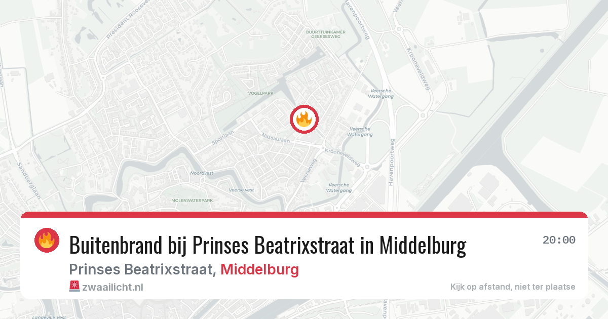 Buitenbrand bij Prinses Beatrixstraat in Middelburg — 24 jun 2026
