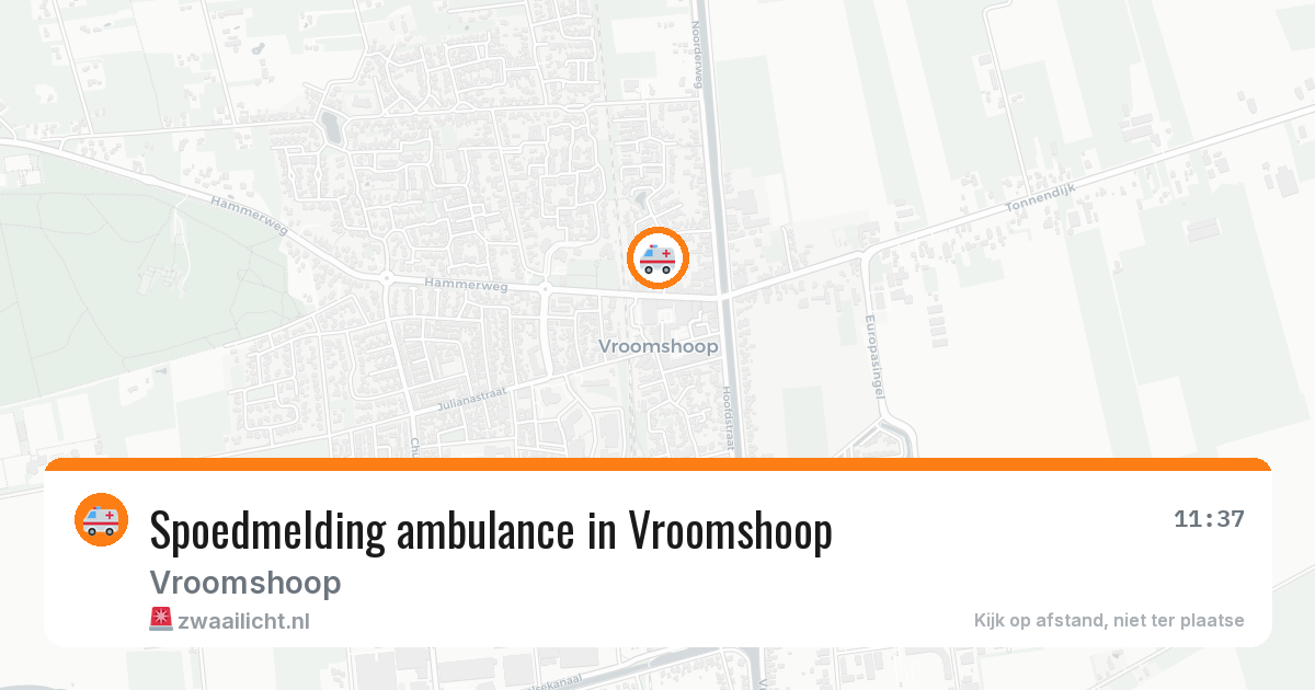 Spoedmelding ambulance in Vroomshoop — 12 jun 2026