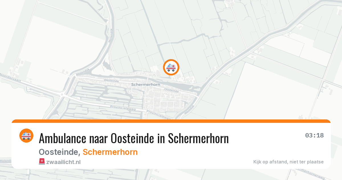 Ambulance naar Oosteinde in Schermerhorn — 12 apr 2026