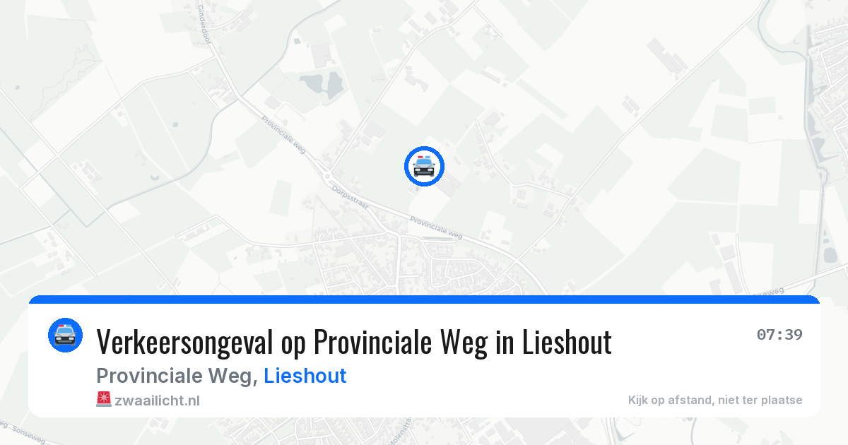Verkeersongeval op Provinciale Weg in Lieshout — 26 mei 2026