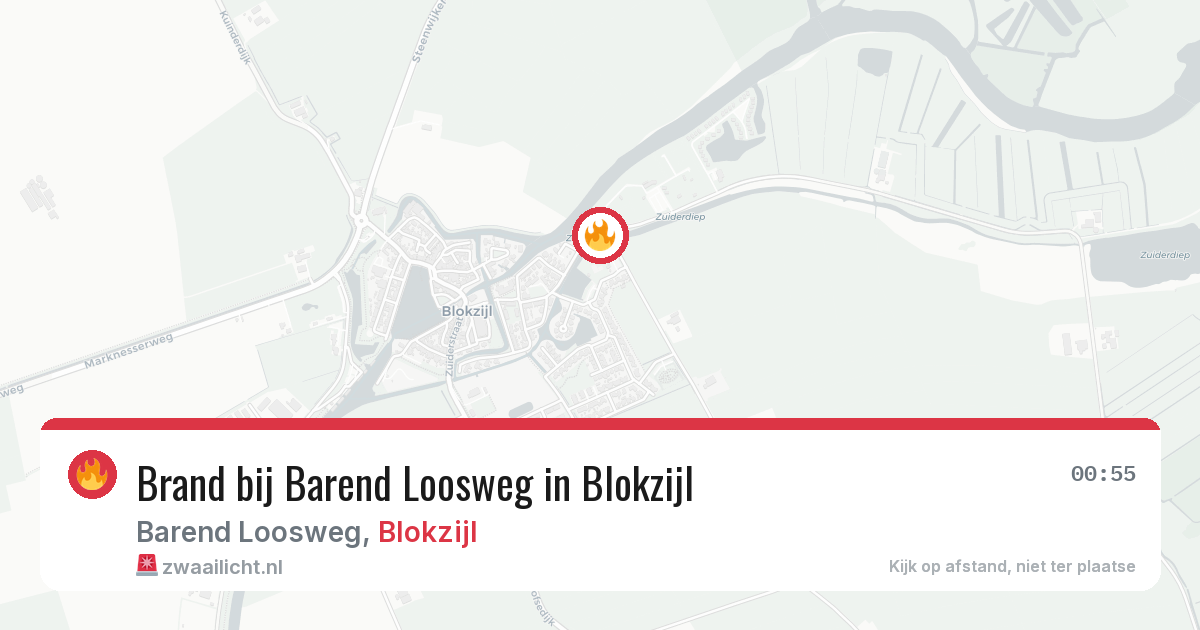 Brand bij Barend Loosweg in Blokzijl — 26 jun 2026