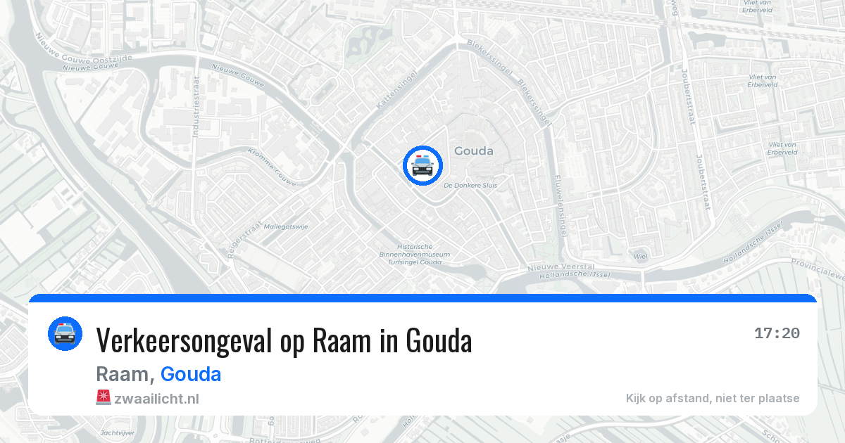 Verkeersongeval op Raam in Gouda — 17 jun 2026