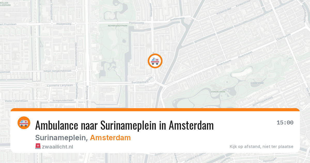 Ambulance naar Surinameplein in Amsterdam — 6 aug 2026