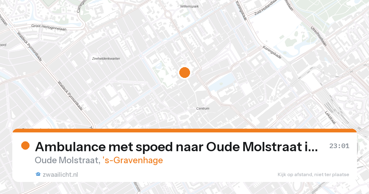 Ambulance met spoed naar Oude Molstraat in 's-Gravenhage — 27 aug 2026