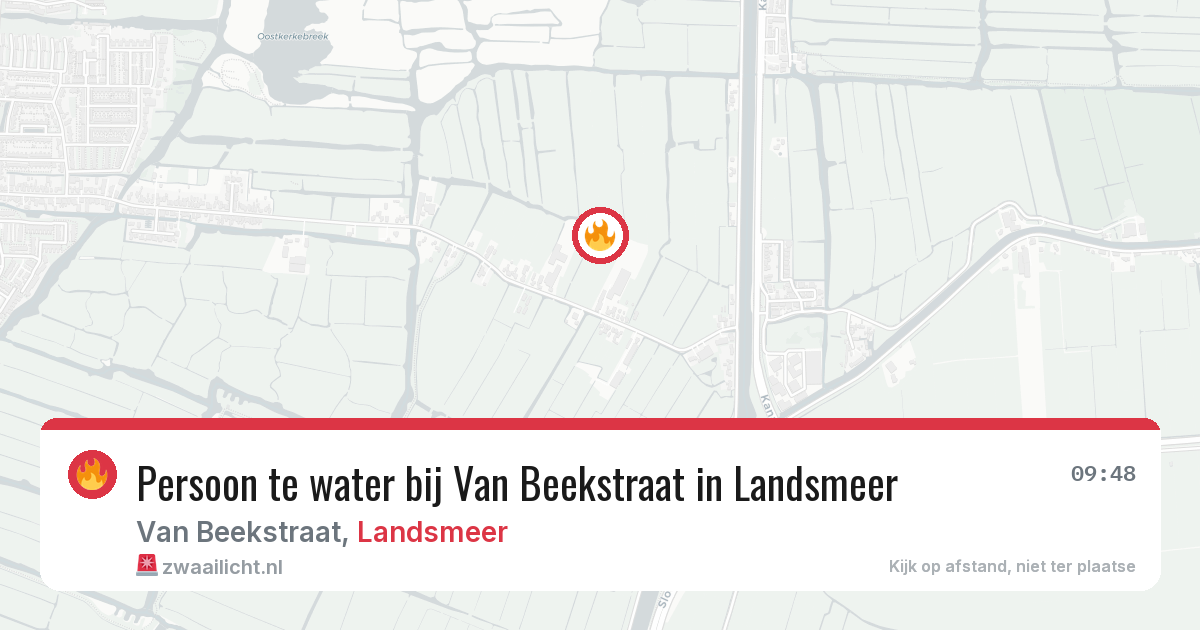 Persoon te water bij Van Beekstraat in Landsmeer — 31 jul 2026