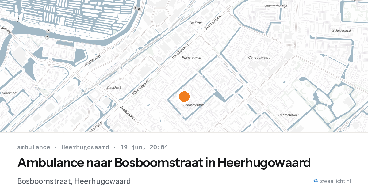 Ambulance naar Bosboomstraat in Heerhugowaard — 19 jun 2026
