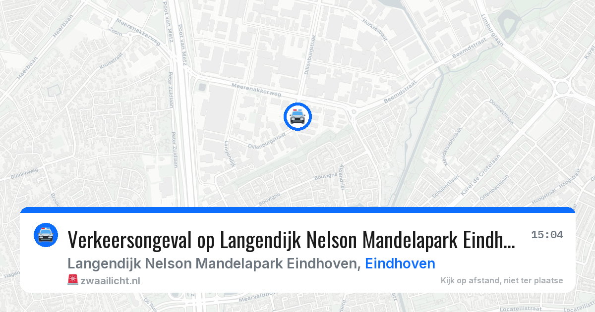 Verkeersongeval op Langendijk Nelson Mandelapark Eindhoven in Eindhoven — 27 mei 2026