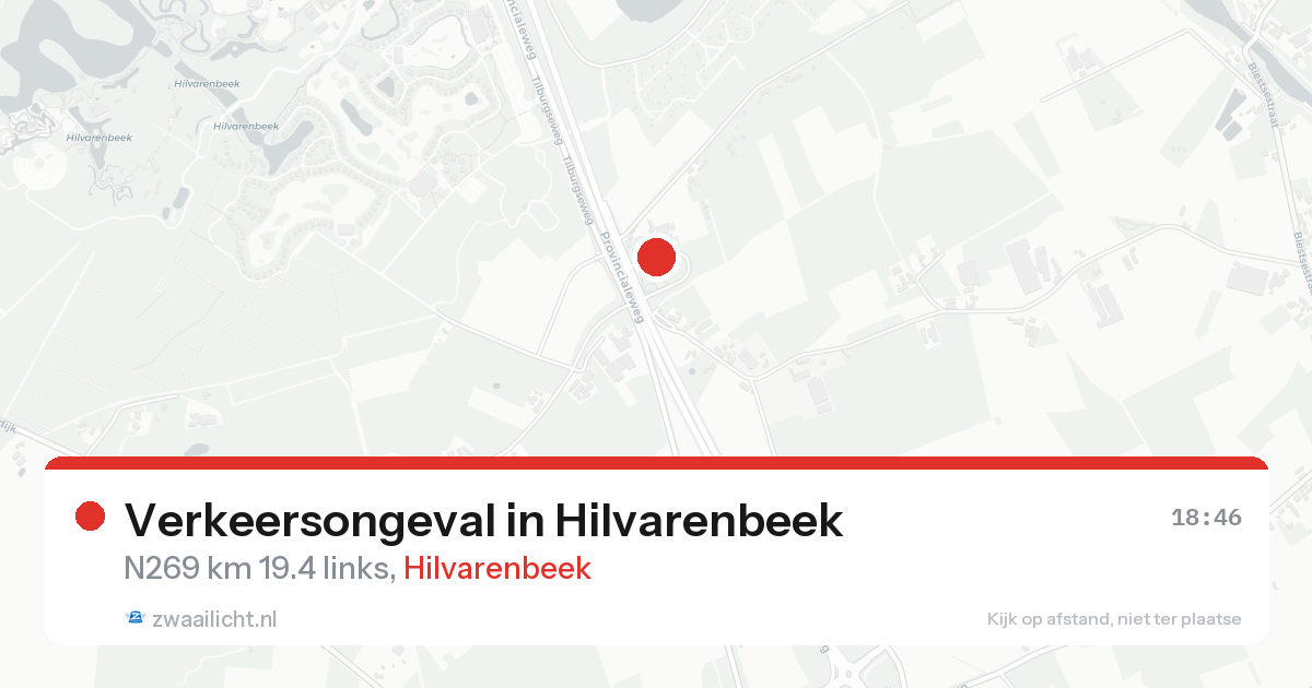 Verkeersongeval in Hilvarenbeek — 20 aug 2026