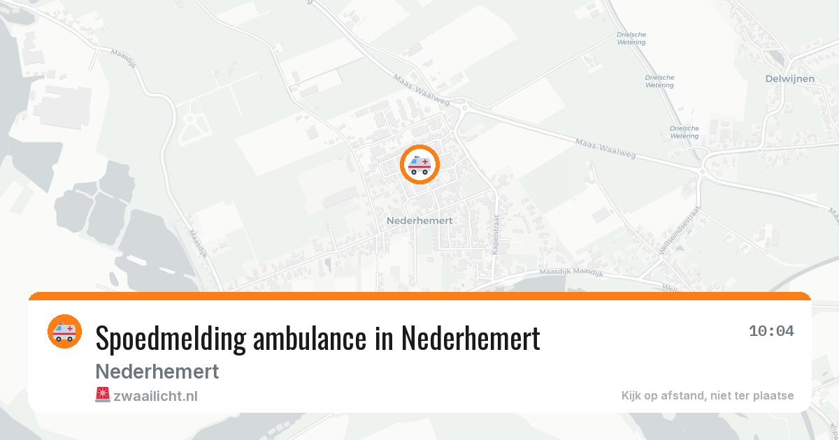 Spoedmelding ambulance in Nederhemert — 4 aug 2026