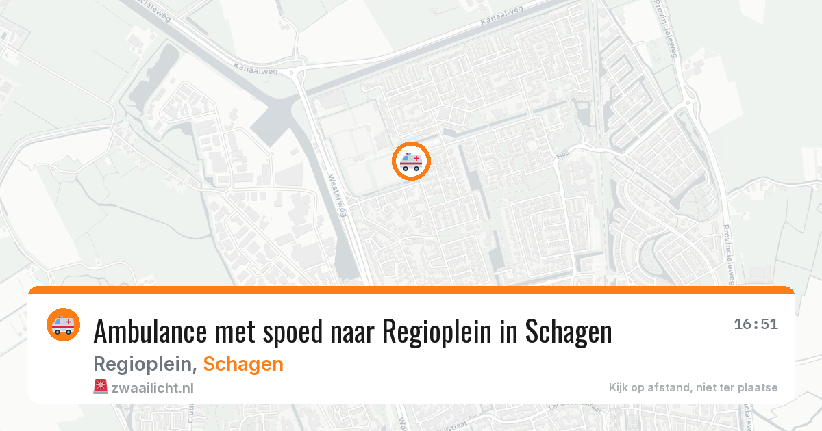 Ambulance met spoed naar Regioplein in Schagen — 6 jun 2026