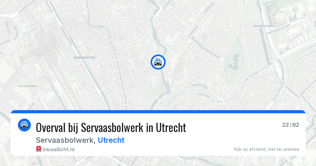 Overval bij Servaasbolwerk in Utrecht — 30 apr 2026