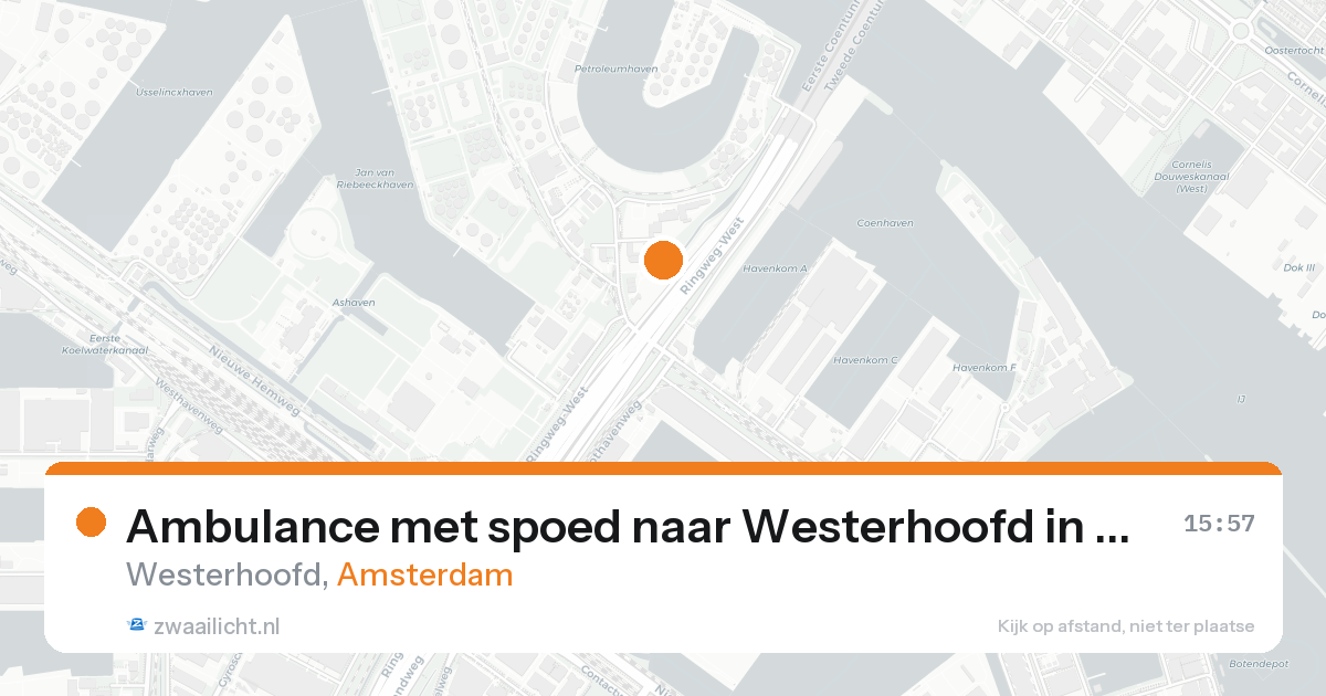 Ambulance met spoed naar Westerhoofd in Amsterdam — 30 jan 2026