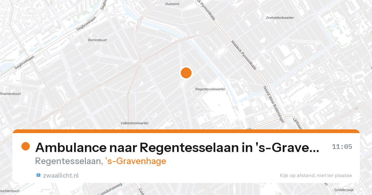 Ambulance naar Regentesselaan in 's-Gravenhage — 27 aug 2026