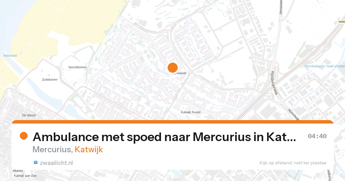 Ambulance met spoed naar Mercurius in Katwijk — 8 mrt 2026