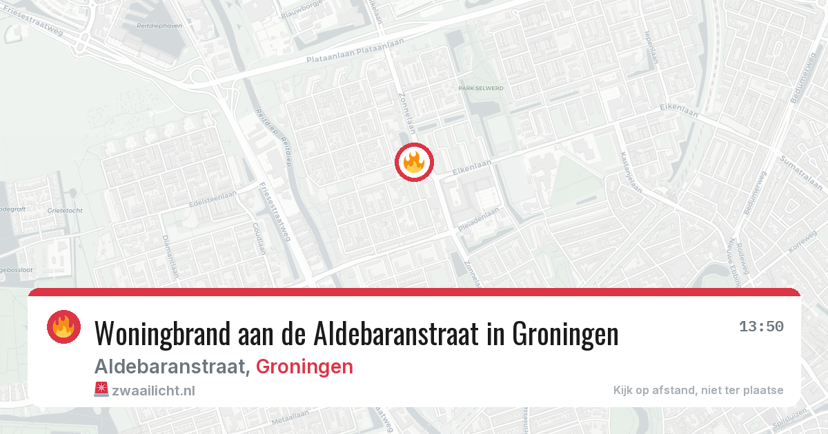 Woningbrand aan de Aldebaranstraat in Groningen — 2 aug 2026