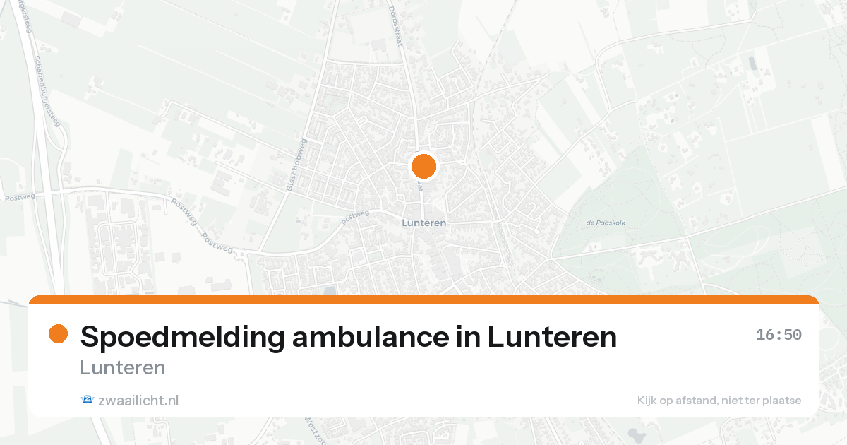 Spoedmelding ambulance in Lunteren — 4 mei 2026
