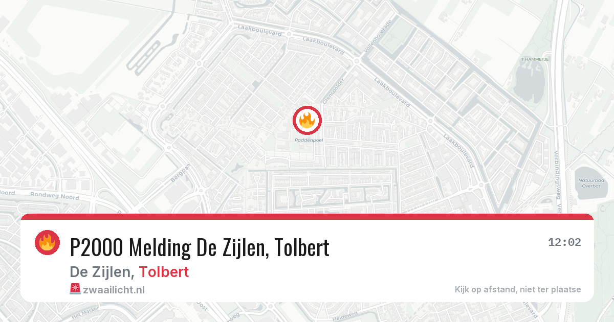 P2000 Melding De Zijlen, Tolbert — 6 feb 2026