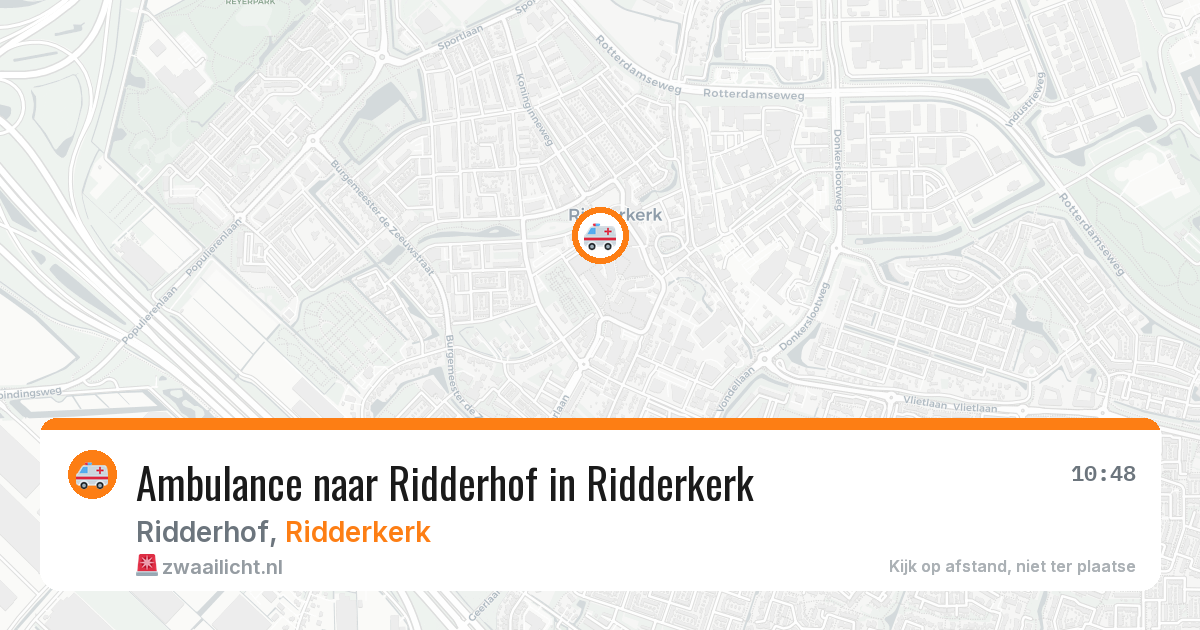 Ambulance naar Ridderhof in Ridderkerk — 30 jan 2026