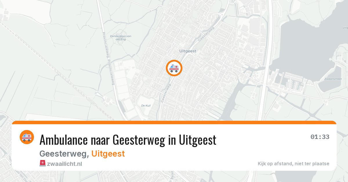 Ambulance naar Geesterweg in Uitgeest — 7 aug 2026