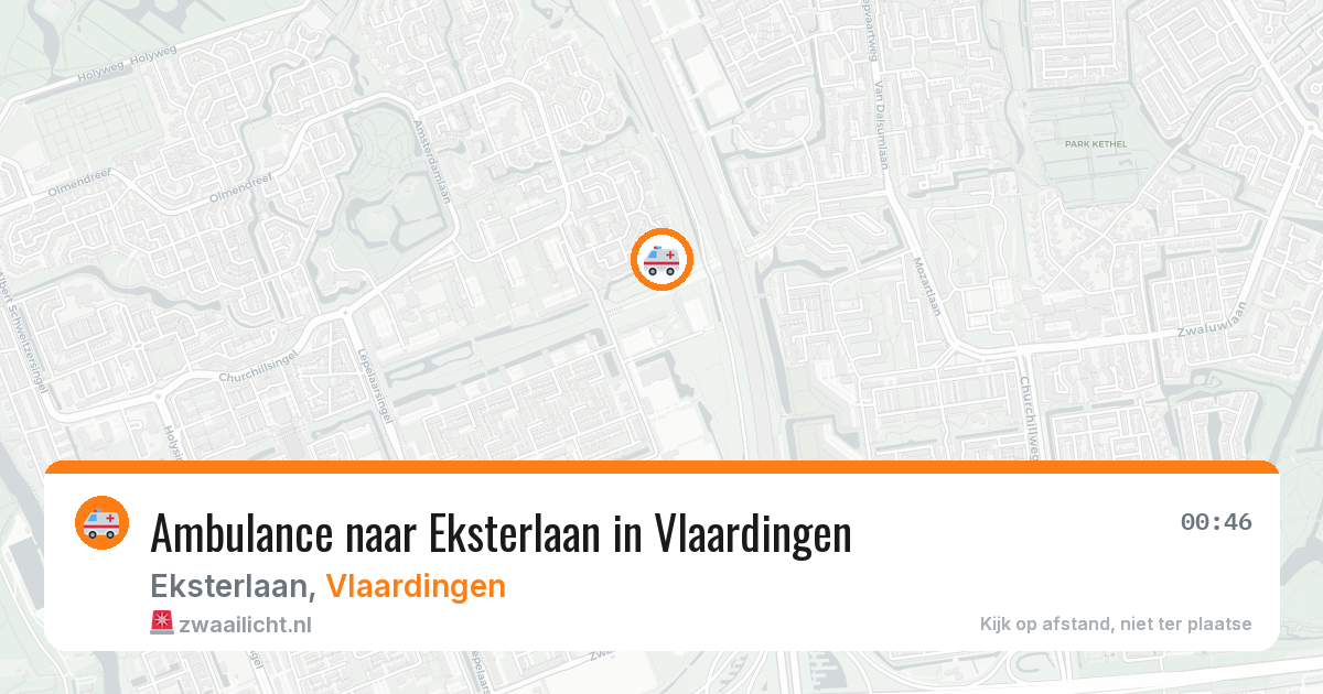Ambulance naar Eksterlaan in Vlaardingen — 11 jun 2026