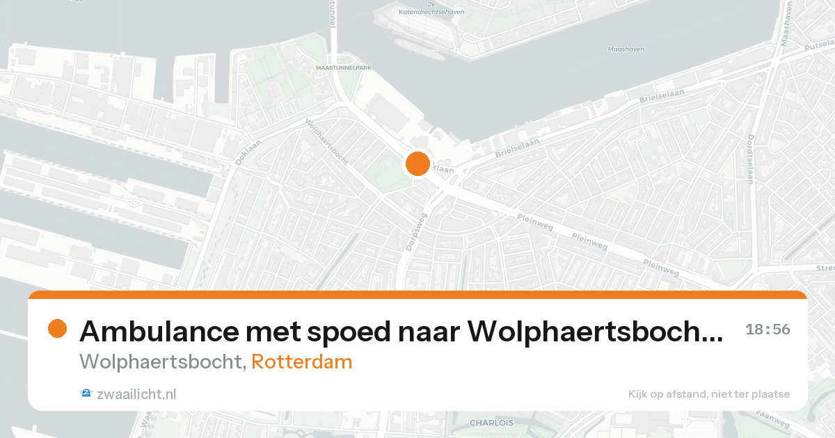 Ambulance met spoed naar Wolphaertsbocht in Rotterdam — 16 aug 2026