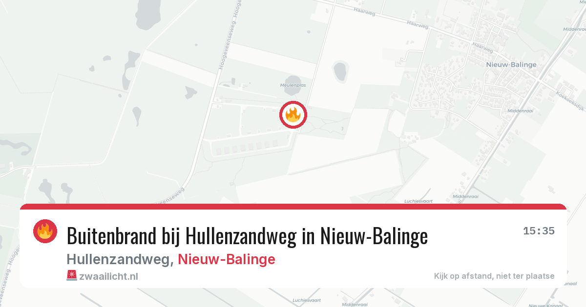 Buitenbrand bij Hullenzandweg in Nieuw-Balinge — 21 jul 2026