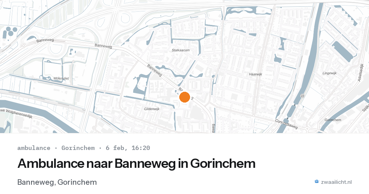 Ambulance naar Banneweg in Gorinchem — 6 feb 2026
