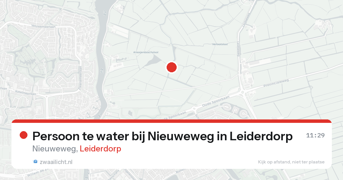 Persoon te water bij Nieuweweg in Leiderdorp — 19 aug 2026