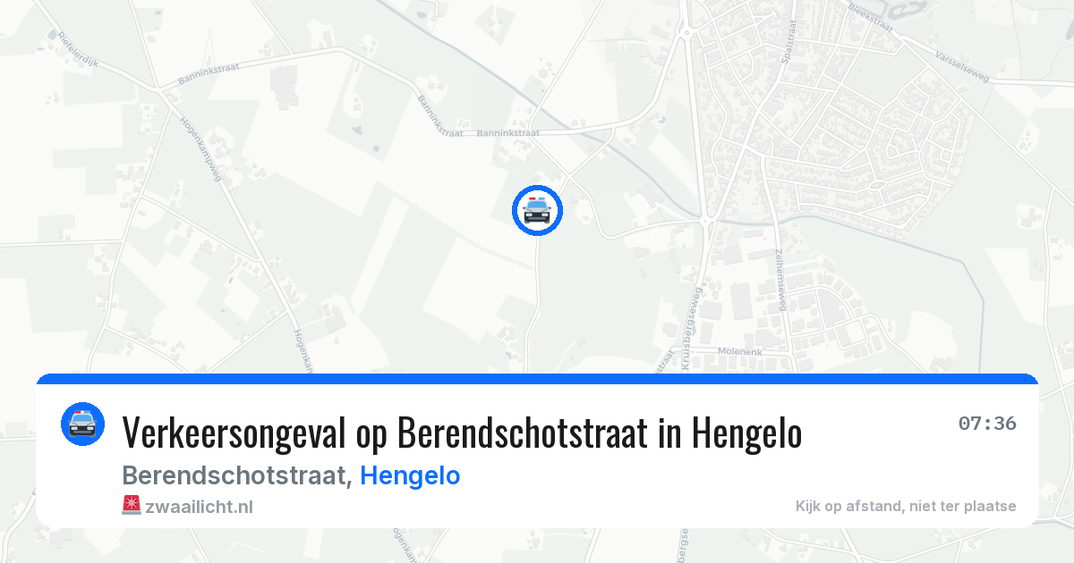 Verkeersongeval op Berendschotstraat in Hengelo — 15 mei 2026