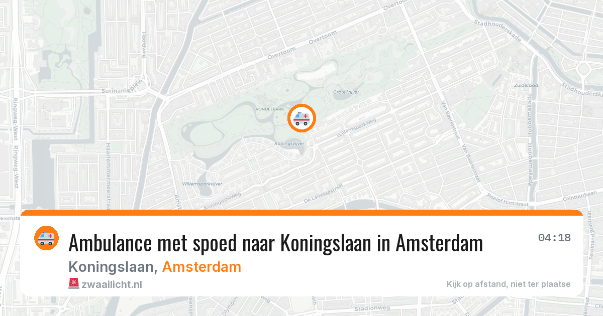 Ambulance met spoed naar Koningslaan in Amsterdam — 24 mrt 2026