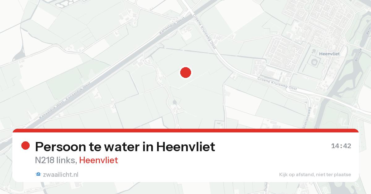 Persoon te water in Heenvliet — 25 aug 2026