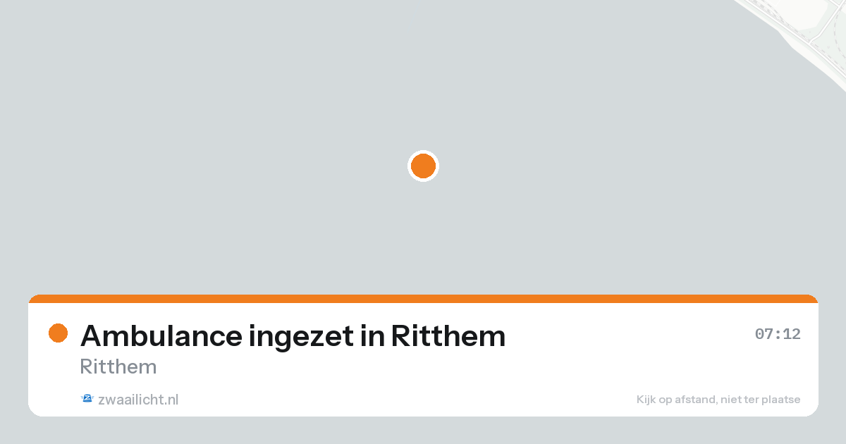 Ambulance ingezet in Ritthem — 19 aug 2026