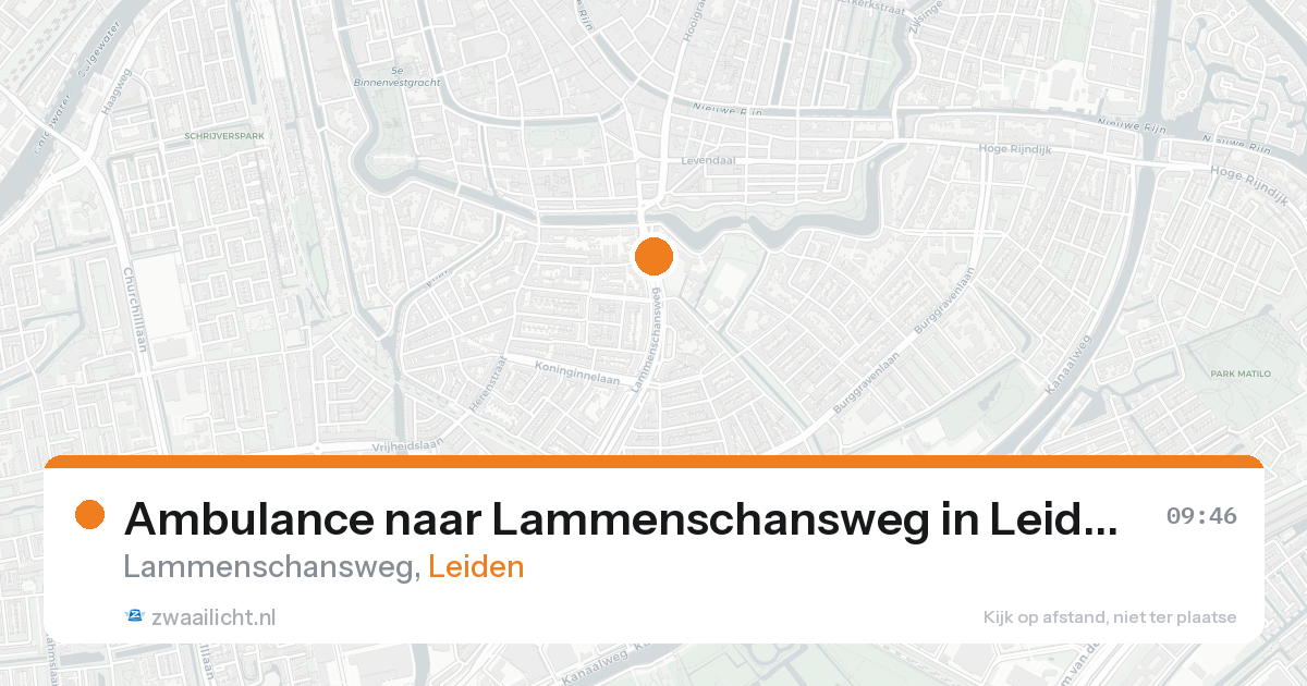 Ambulance naar Lammenschansweg in Leiden — 18 jun 2026