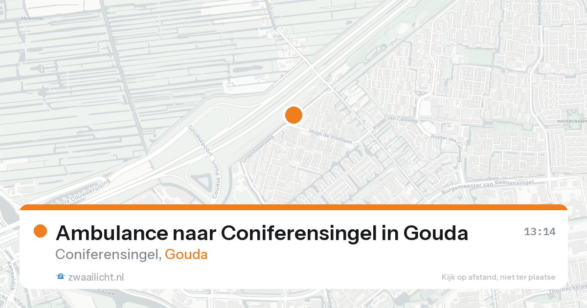 Ambulance naar Coniferensingel in Gouda — 25 aug 2026