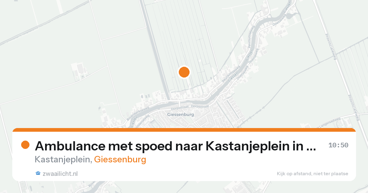 Ambulance met spoed naar Kastanjeplein in Giessenburg — 24 aug 2026