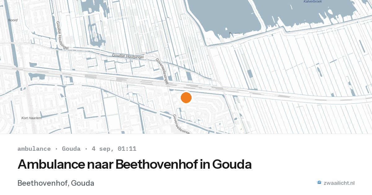 Ambulance naar Beethovenhof in Gouda — 3 sep 2026