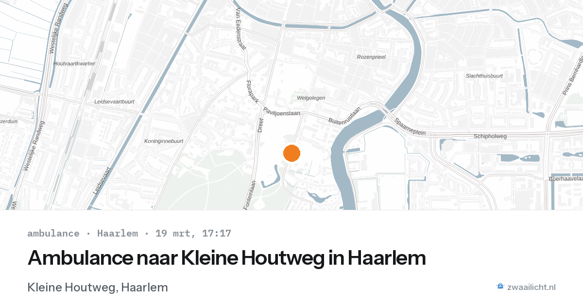 Ambulance naar Kleine Houtweg in Haarlem — 19 mrt 2026