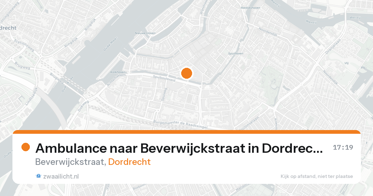 Ambulance naar Beverwijckstraat in Dordrecht — 16 aug 2026