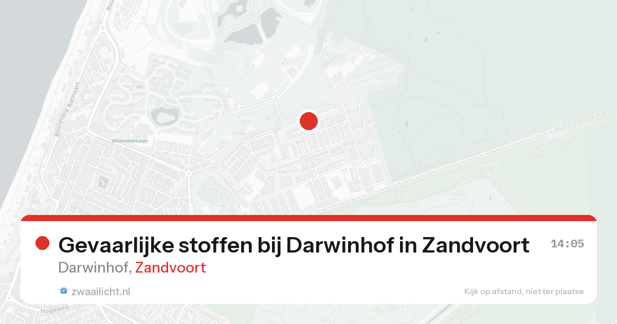 Gevaarlijke stoffen bij Darwinhof in Zandvoort — 19 aug 2026