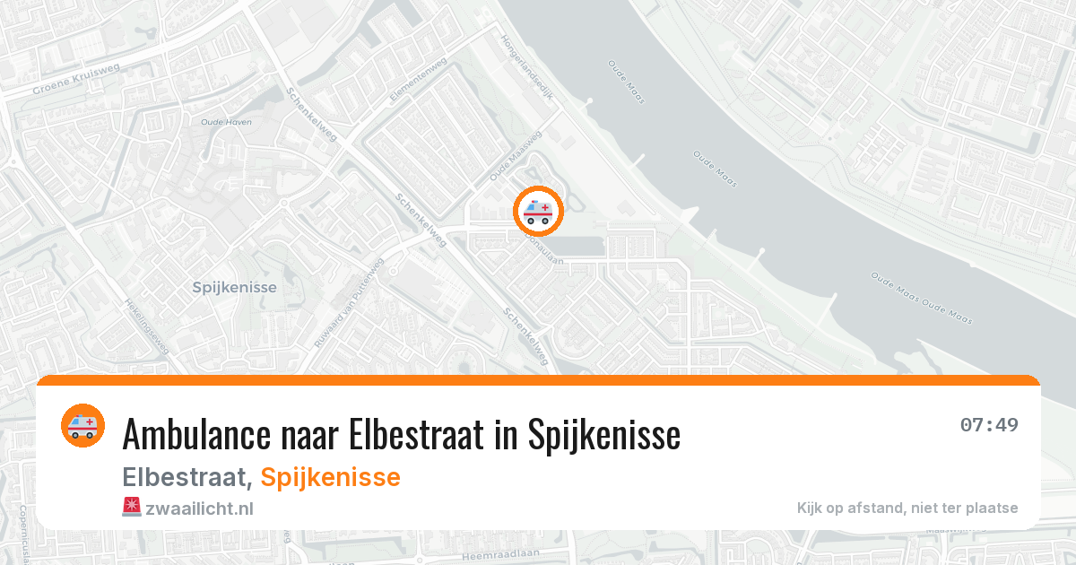 Ambulance naar Elbestraat in Spijkenisse — 28 mei 2026