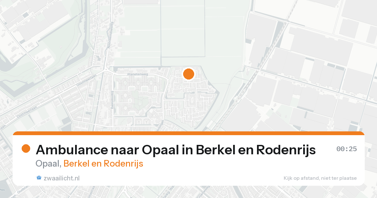 Ambulance naar Opaal in Berkel en Rodenrijs — 24 aug 2026